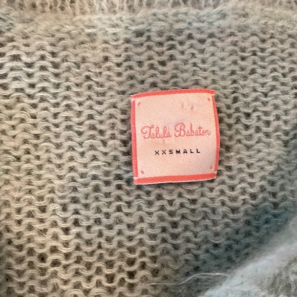 Talula Babaton mint green mohair blend cardigan (sz xx small) - Picture 2 of 7